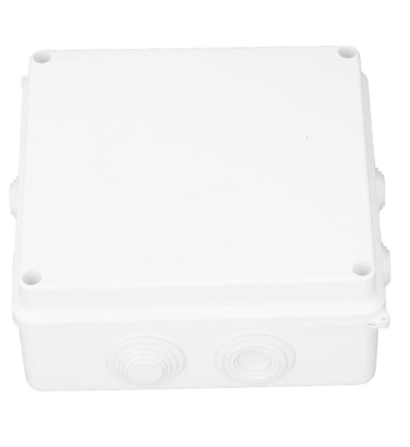 Caja de conexiones con 8 entradas / PVC libre de halógenos / Compatible con cámaras Bullet / Domo