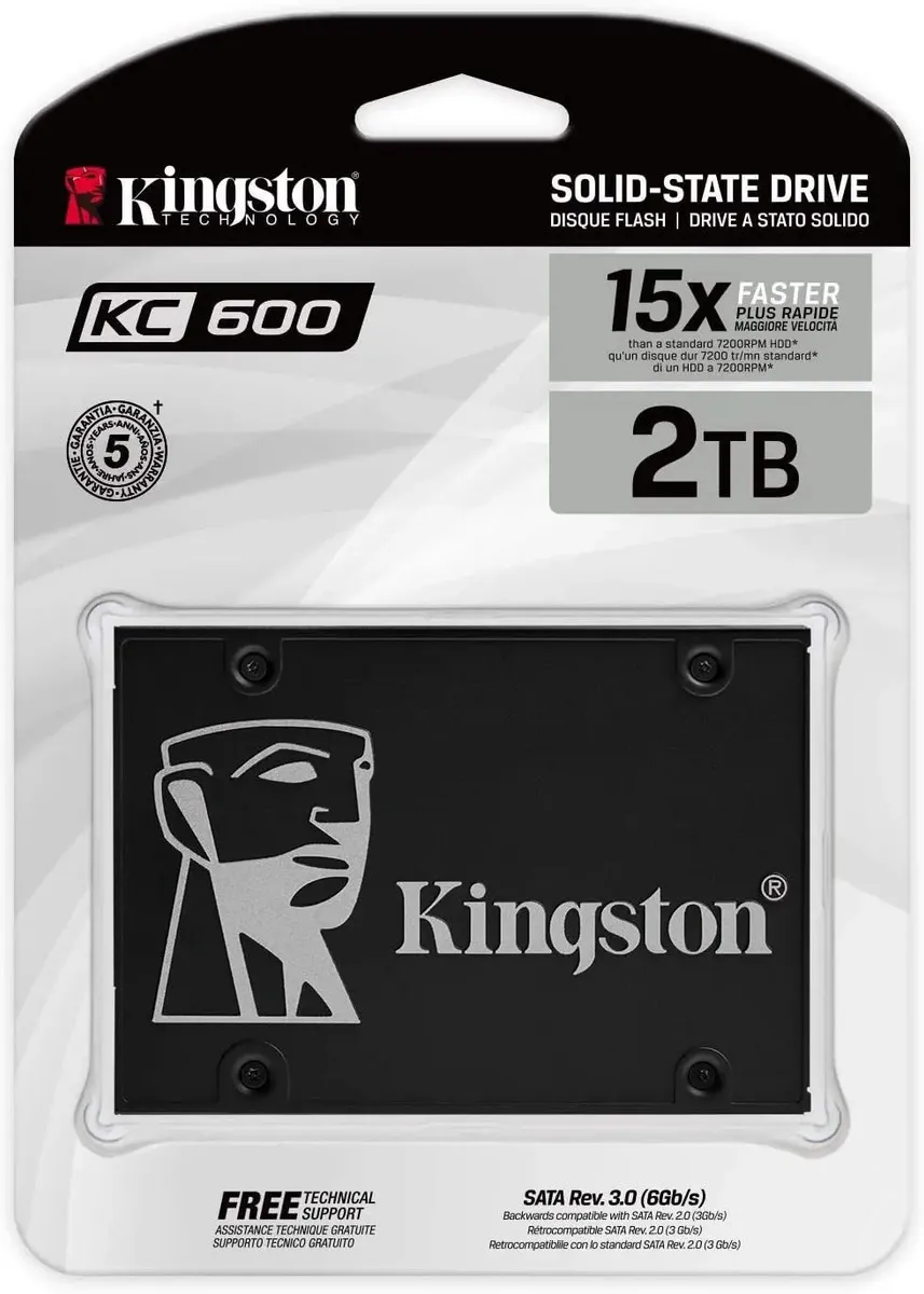 Unidad Estado Sólido SSD 2TB Kingston KC600 SKC600/2048G