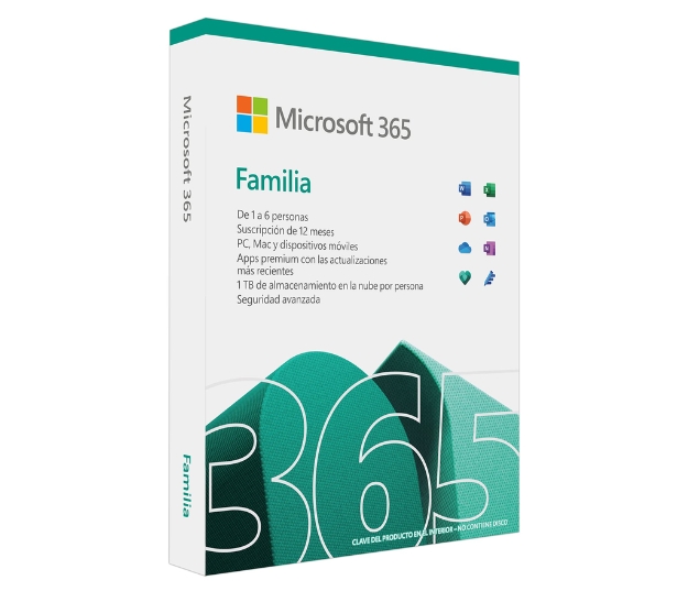 Panel microsoft 365 familia 12 meses